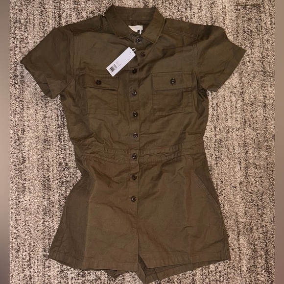 OUTERKNOWN S.E.A. SUIT SHORTALL ROMPER - OLIVE BRANCH NWT SMALL BOHO FESTIVAL - Picture 3 of 7
